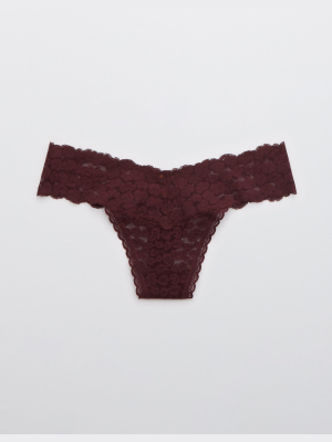 Aerie Animal Lace Thong Underwear