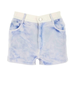 Stella Mccartney Logo Patch Tie-dye Shorts