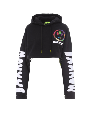 Barrow Logo Printed Cropped Hoodie