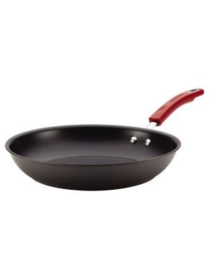 Rachael Ray 12.5" Hard-anodized Nonstick Skillet - Red Handle