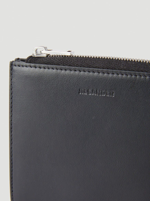 Jil Sander Logo Embossed Zip-around Wallet