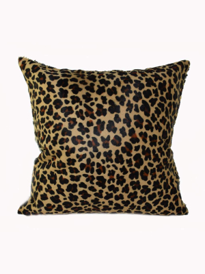 Leopard Print Cowhide Pillow