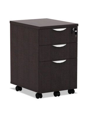 Alera Valencia Mobile B/b/f Pedestal File, 15 7/8 X 20 1/2 X 28 3/8, Espresso Va572816es