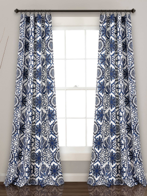 Set Of 2 (95"x52") Marvel Room Darkening Window Curtain Panels Navy - Lush Décor