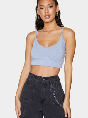 Grey Jersey Elasticated Bralet