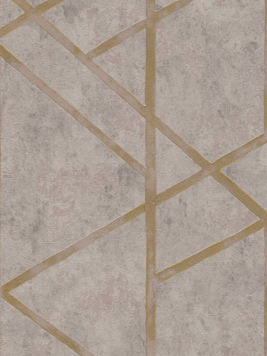 Merida Deco Wallpaper In Beige And Gold By Bd Wall