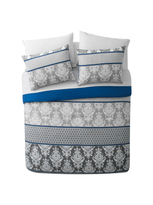 Beckham Bed In A Bag Comforter Set Blue - Vcny Home