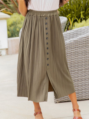 The Reed Skirt - Olive