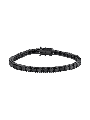 Black Diamond Tennis Bracelet - Black Gold