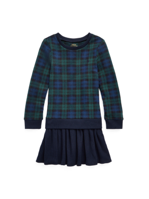 Tartan Terry Sweatshirt Dress