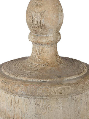 Whitewashed Finial Decorative Figurine