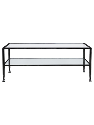 Jamel Rectangular Open Shelf Cocktail Table - Aiden Lane