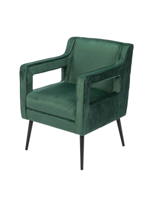 Cainish Upholstered Accent Chair Green/black - Aiden Lane