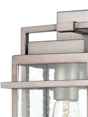 Breckenridge 1-light 14 X 6 X 7 Sconce In Weathered Zinc With Seedy Glass