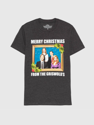 Men's Warner Bros. Griswold's Family Christmas Photo Ugly Holiday T-shirt - Charcoal Heather