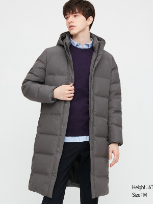 Men Seamless Down Long Coat