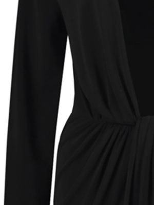 Krasnodar Draped Crepe Maxi Dress