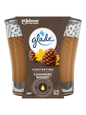 Glade Cashmere Woods Candle - 3.4oz