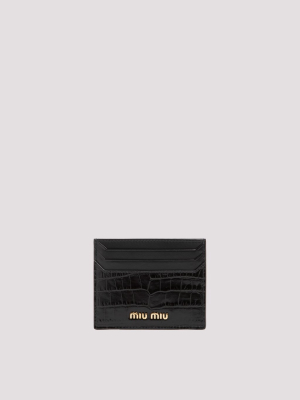 Miu Miu Logo Plaque Card Holder