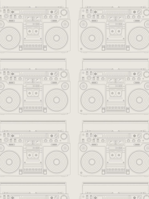 Boom Box Wallpaper In Retro From The Muffin & Mani Collection By Milton & King