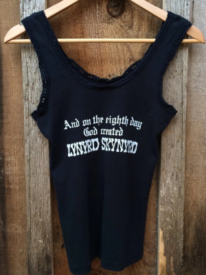 Skynyrd Lace Tank Blk/white