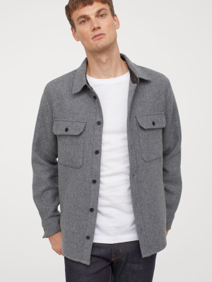 Wool-blend Shirt Jacket