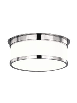 Geneva 2 Light Flush Mount Polished Chrome