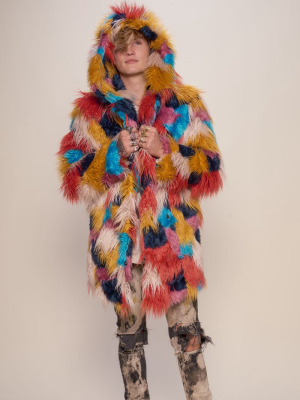 Butterfly Hooded Faux Fur Coat | Men's