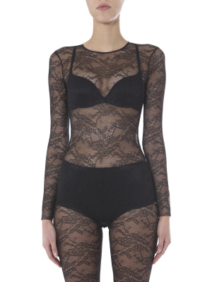 Red Valentino Floral Lace Bodysuit