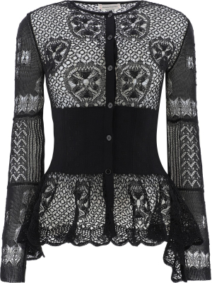 Alexander Mcqueen Lace Knitted Cardigan