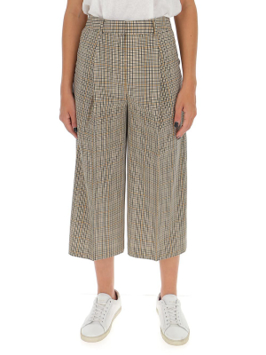 Michael Michael Kors Checked Wide-leg Trousers