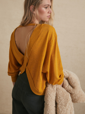 Pilcro Ryanne Open Back Sweatshirt