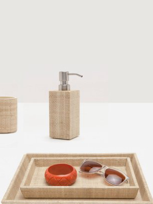 Natural Grasscloth Bath Collection