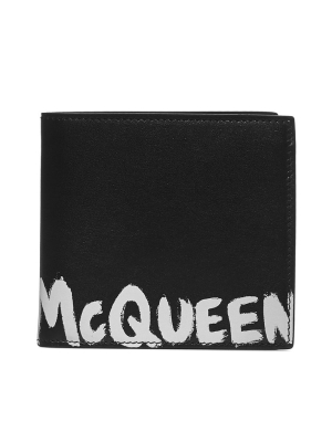 Alexander Mcqueen Graffiti Logo Bifold Wallet