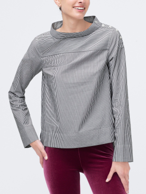 Striped Funnelneck Shirt