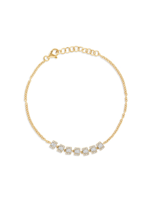 14kt Yellow Gold Baguette Diamond Genevieve Bracelet