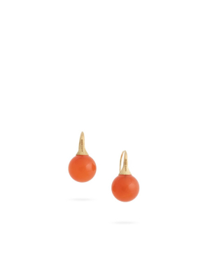 Marco Bicego® Africa Boule Collection 18k Yellow Gold And Carnelian French Wire Earrings