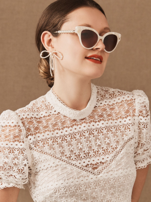 Lele Sadoughi Mother Of Pearl Chelsea Sunglasses