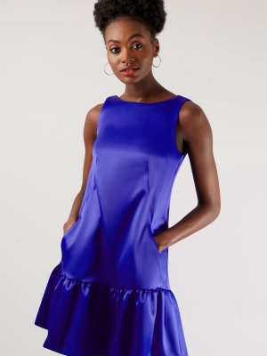 Closet Blue Royal Panelled V-back Dress