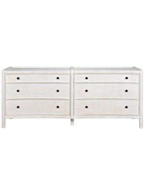 Noir Hampton 6 Drawer Dresser - White