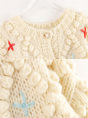 'kayla' Pom-pom Knitted Cardigan