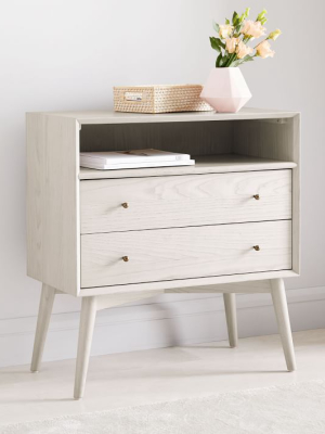 Mid-century Grand Nightstand - Pebble