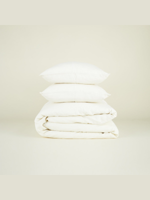 Simple Linen Bedding - Ivory