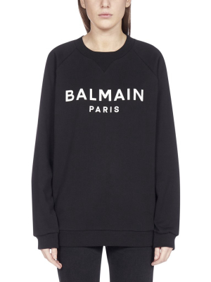 Balmain Logo Printed Crewneck Sweatshirt