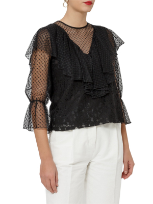 See By Chloé Ruffled Lace Blouse