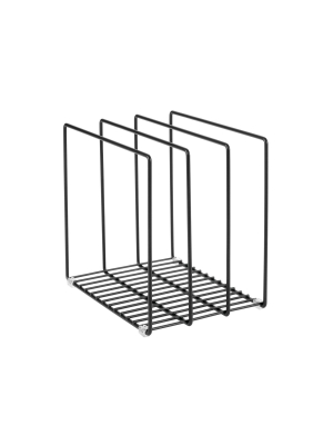 Mdesign Metal Wire Pot, Pan Organizer Rack For Kitchen, 3 Slots