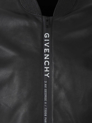 Givenchy Address Leather Bomber Jacket