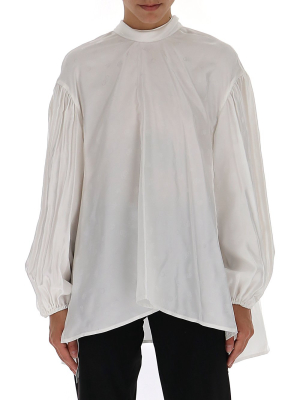 Chloé Asymmetric Bow-neck Blouse