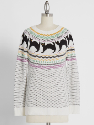 Scaredy Cat Fair Isle Sweater