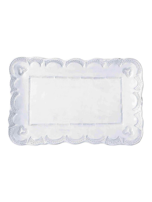 Vietri Incanto Lace Small Rectangular Platter